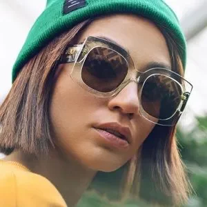 FENDI FROM THE ROMA COLLECTION SUNGLASSES,  GREEN IS 2025 TOP COLORS AGAIN? FENDI EYEWEAR Rimless cat-eye crystal-embellished silver  main image 2